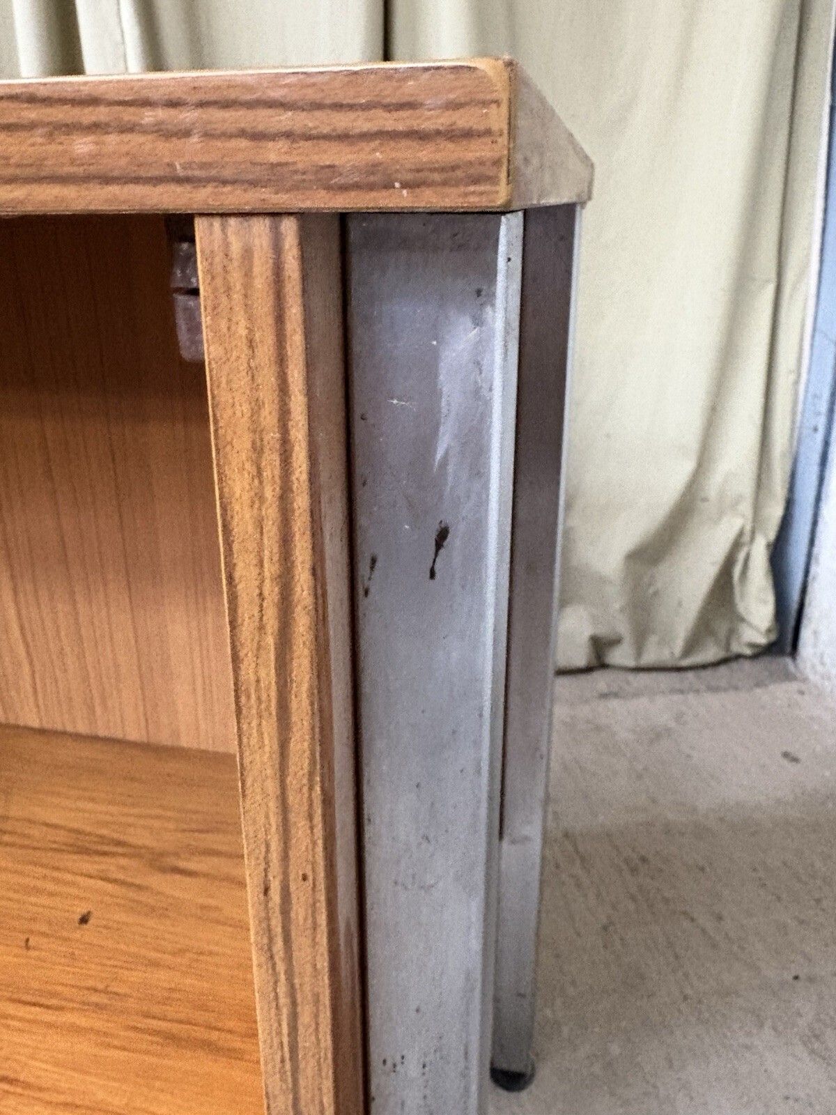 Vtg Late Mid Century Modernist Media Cabinet Unit Sideboard Lp Storage R987 photo 201.25