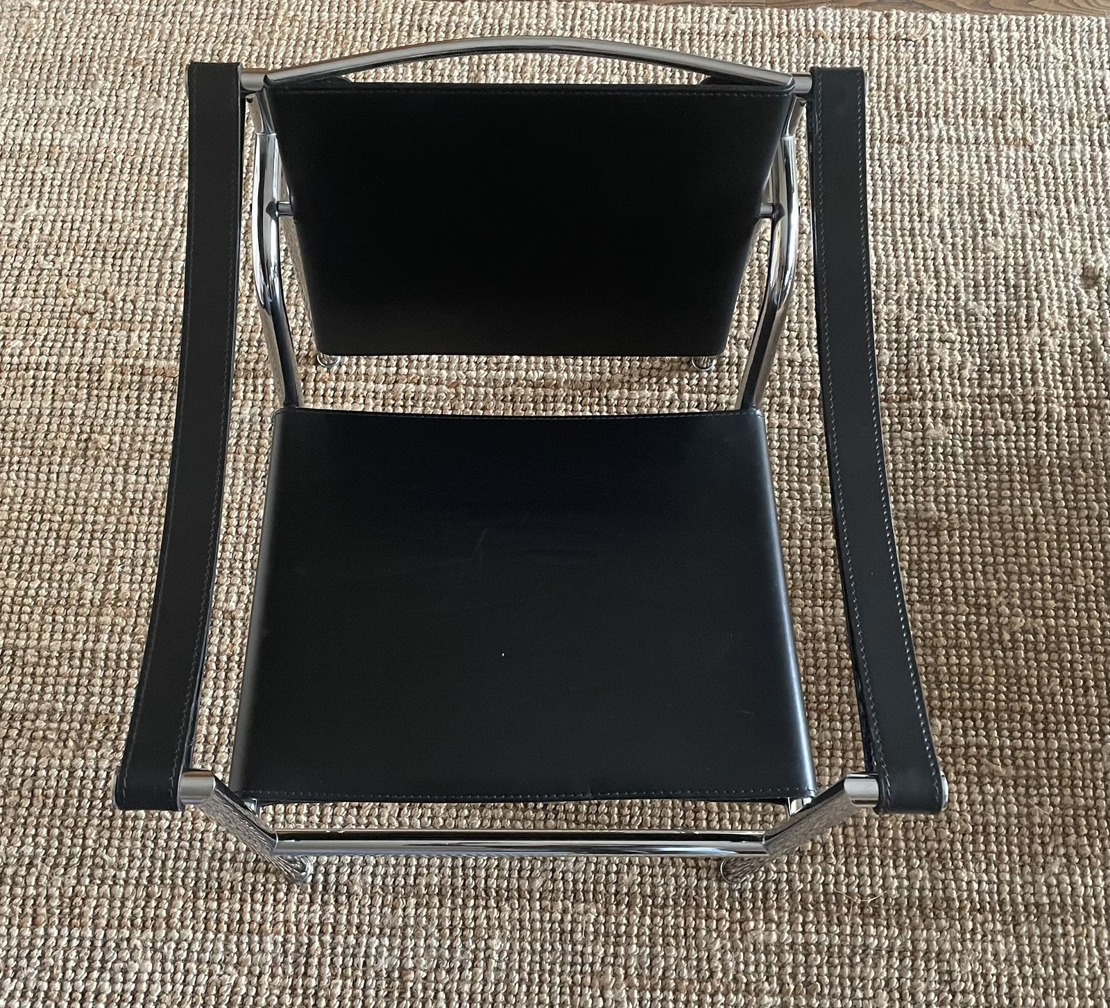 Pair Of Le Corbusier Vintage 1970s Black Leather Armchairs Model Lc1 For Cassina. photo for sale