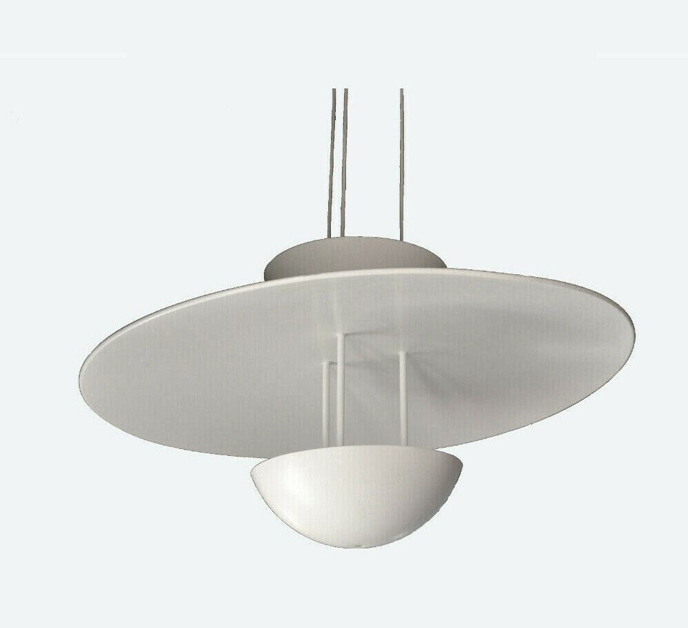 Used White Aluminium Pendant Lamp Fata Morgana Hans Arne Jakobsson Sweden 80s photo furniture