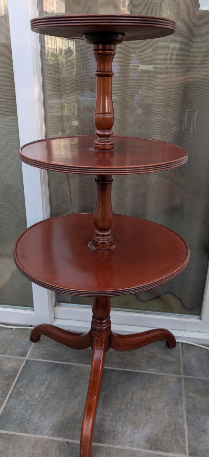 Mahogany Three Tier Revolving Dumb Waiter – Restoration Project photo vinterior
