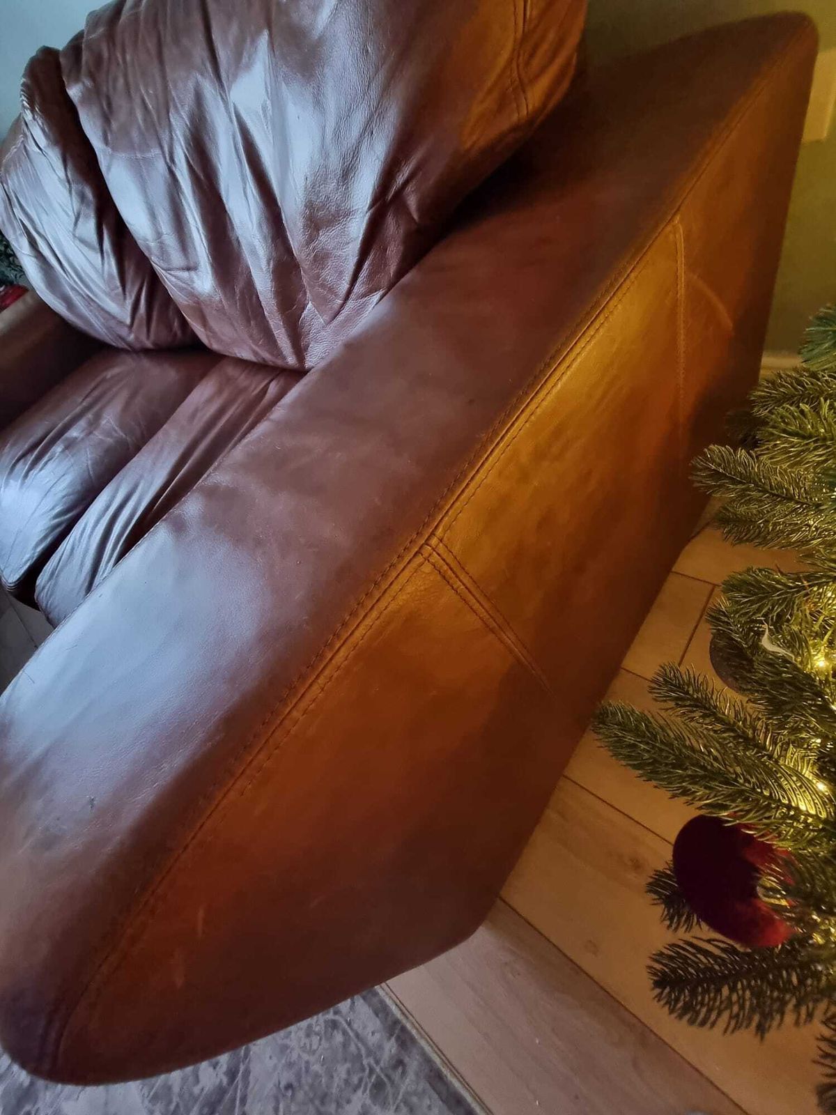 Leather 3 Seater Sofa photo for sale