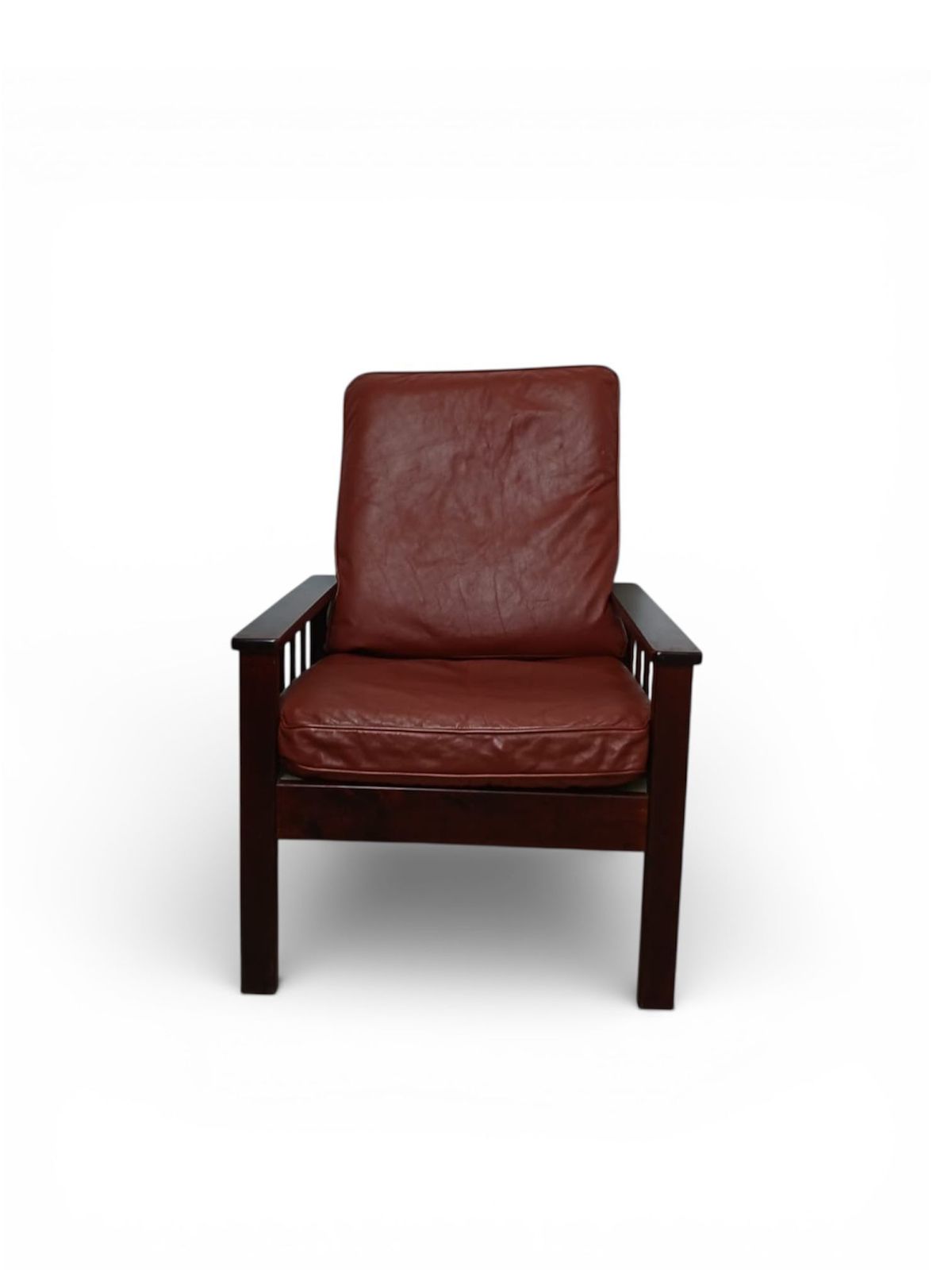 Karin Mobring & Tomas Jelinek “Stockholm” Leather Armchair For Ikea, 1980s photo vintage