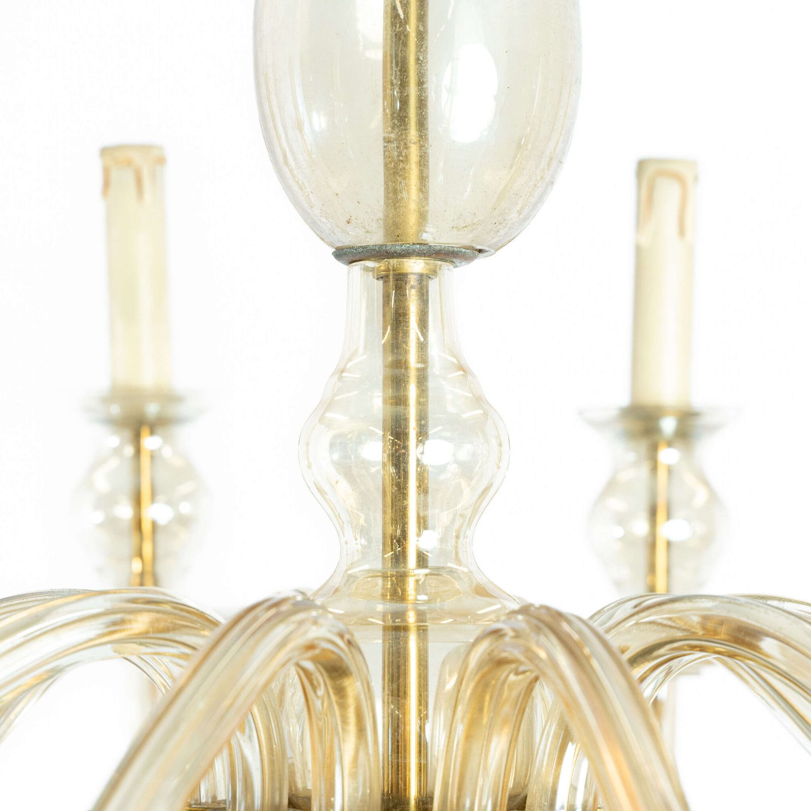 1950’s Champagne Coloured Murano Glass Chandelier photo furniture