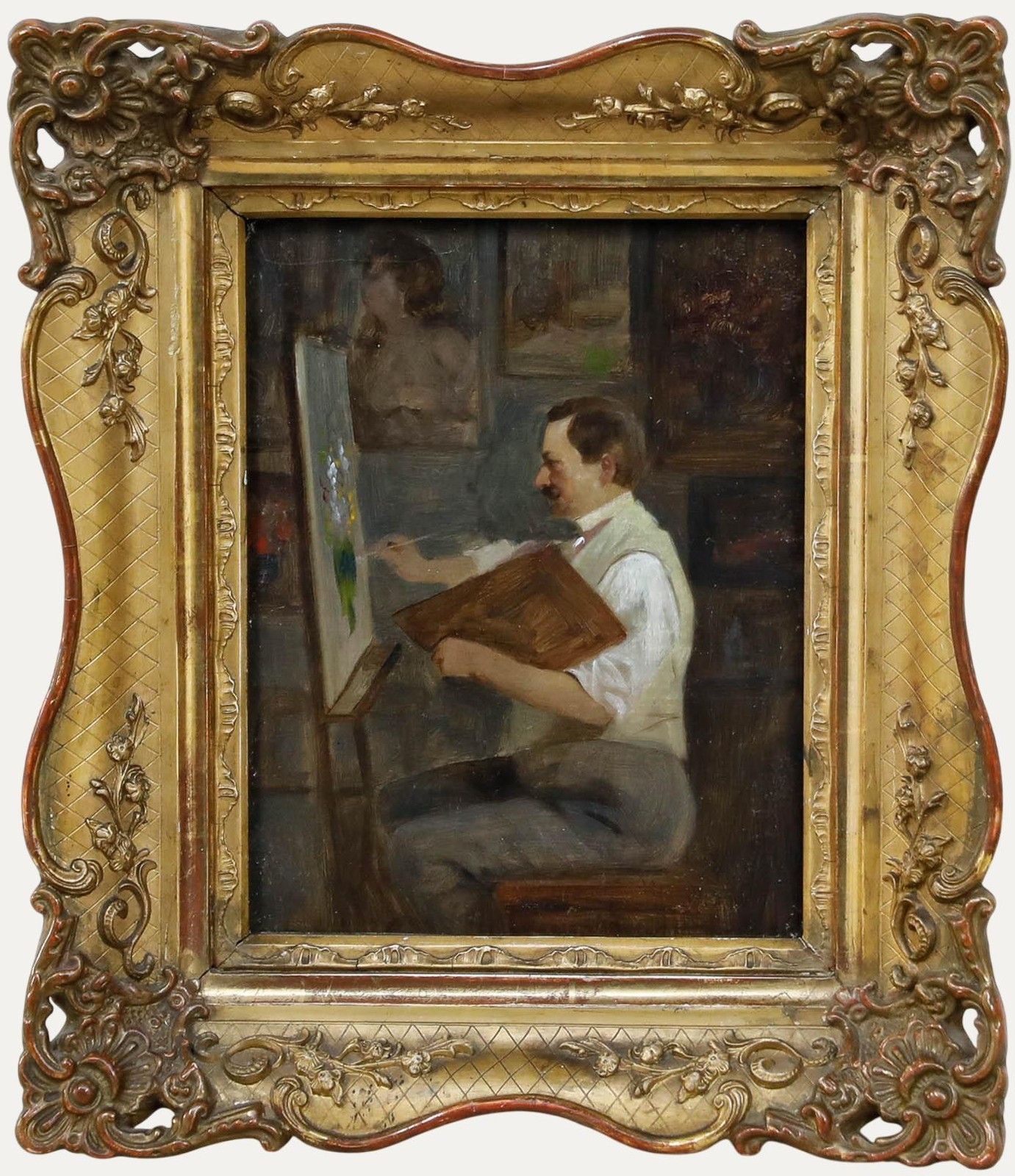 August Hermann Knoop (1856 1919) Framed Early 20th Century Oil, My Dear Friend