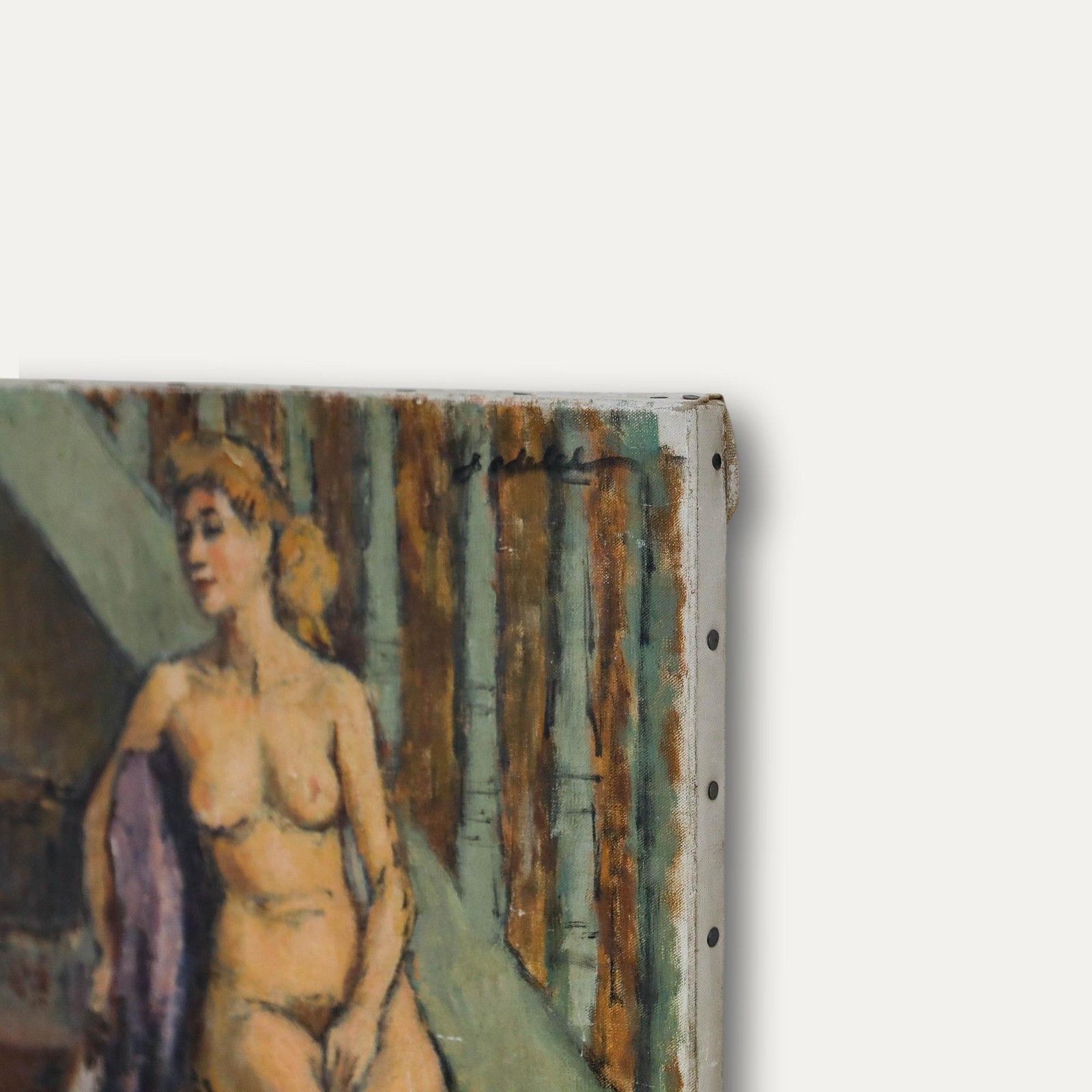 Charles Emmanuel Jodelet (1883 1973) Mid 20th Century Oil, The Model photo vinterior