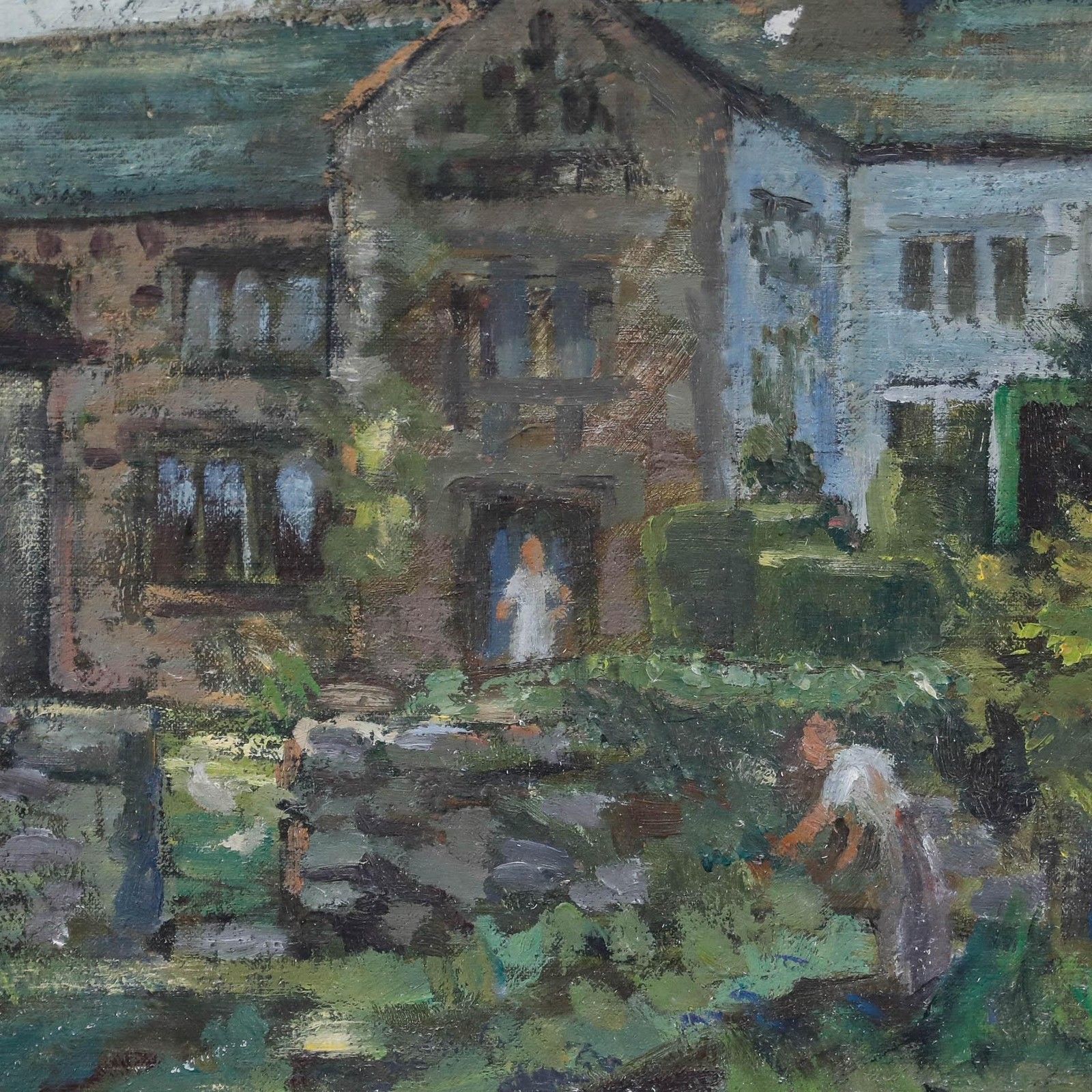 C. A. Parker British School Mid 20th Century Oil, New Year's Morning photo Art