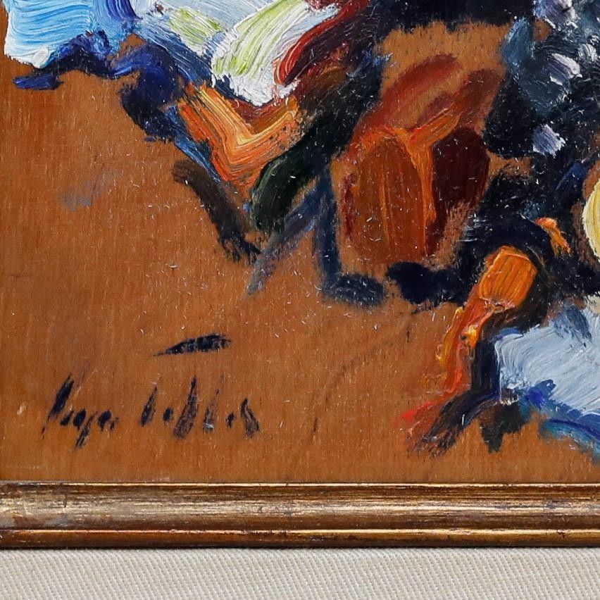 Sergio Telles (B.1936) Brazilian School 1991 Oil, Sunday In Póvoa De Varzim photo vinterior