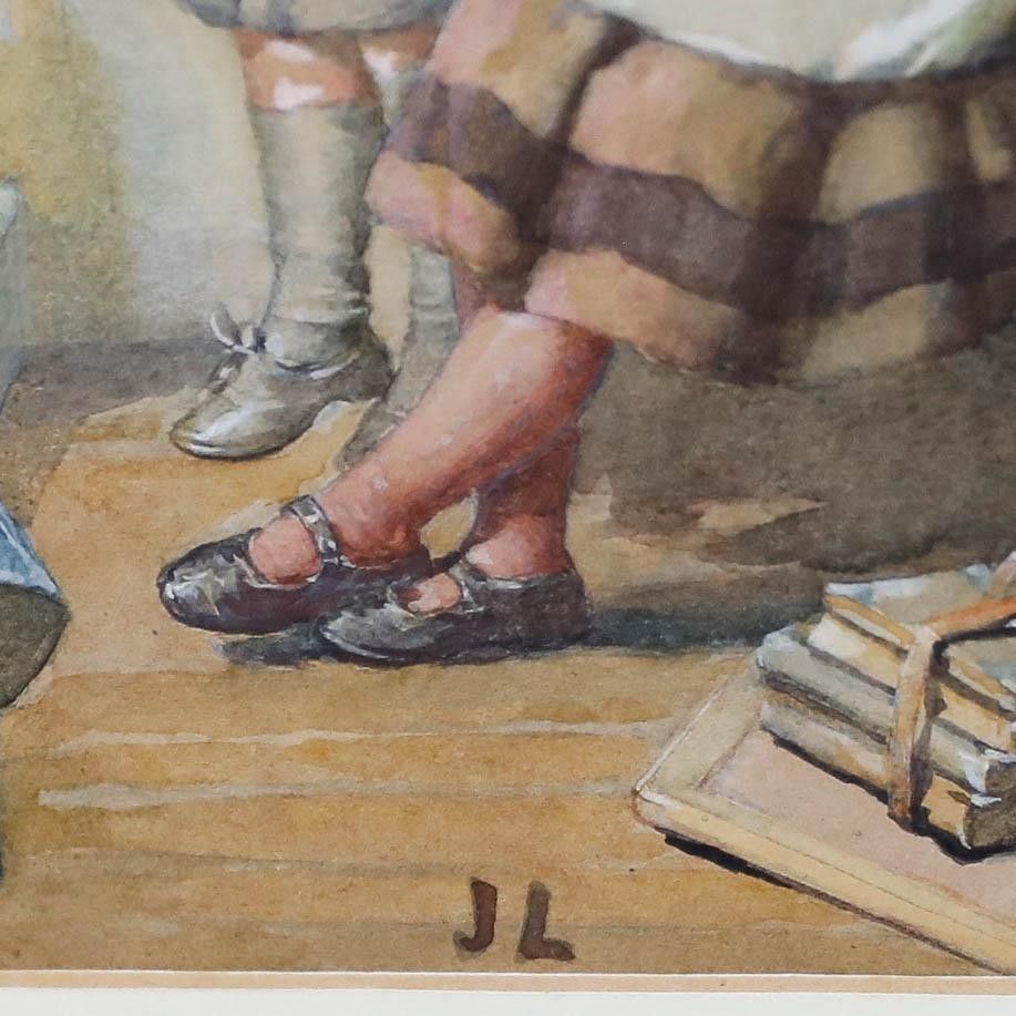 J. Lawson Framed Early 20th Century Watercolour, Mary Had A Little Lamb photo buy