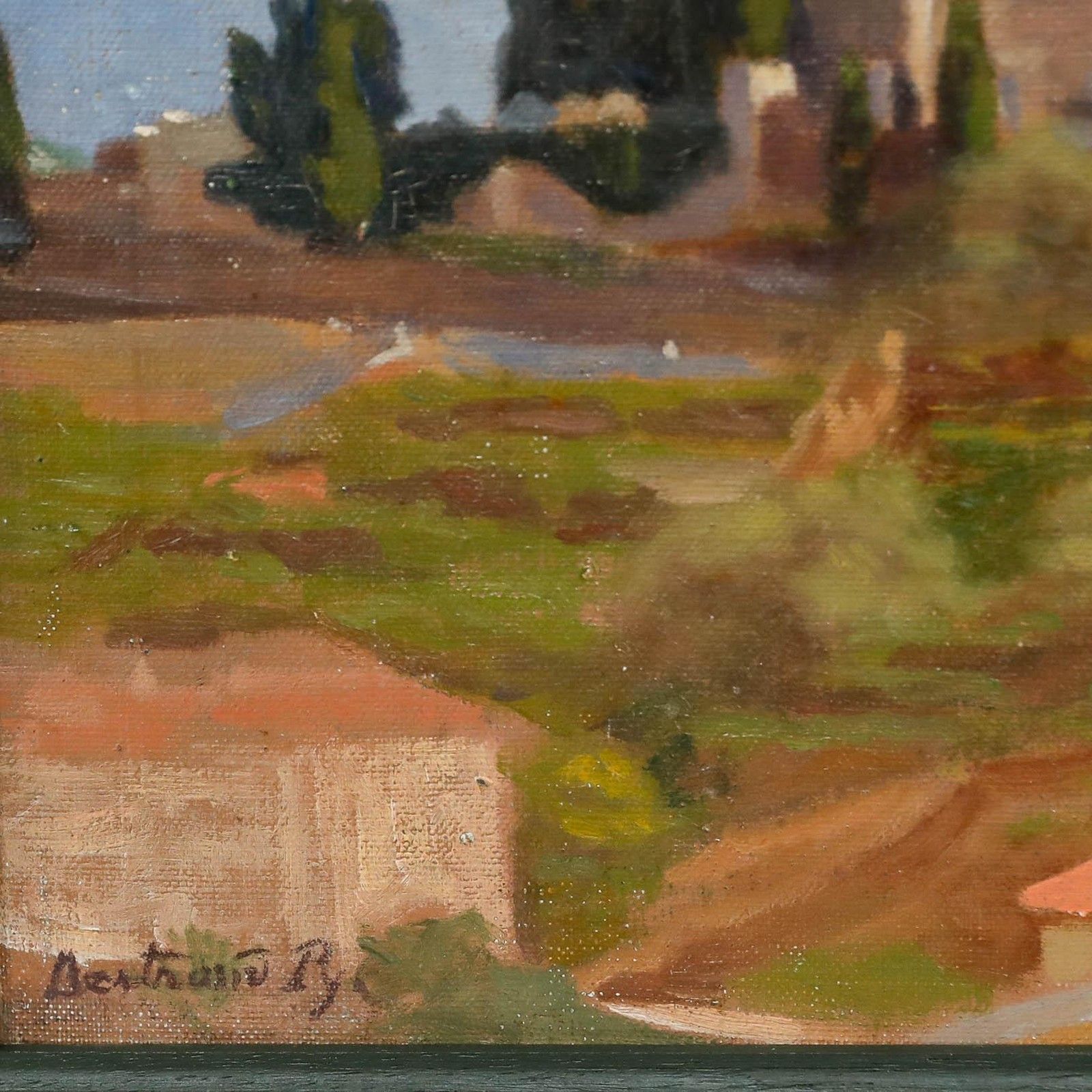 Bertrand Py (1895 1973) Framed Mid 20th Century Oil, Summer In Provence photo vinterior