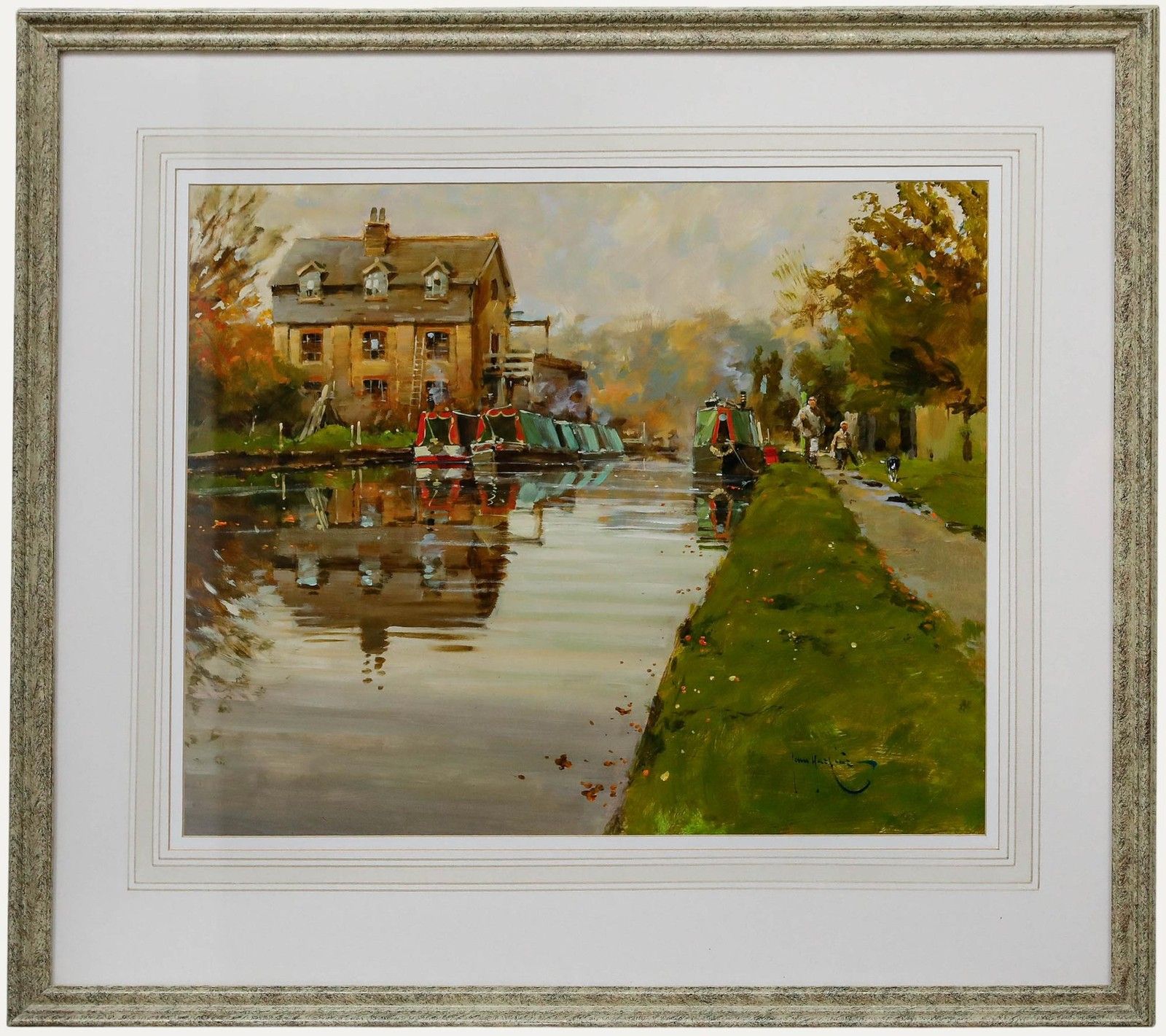 John Haskins (B.1938) 20th Century Acrylic, On The Canal