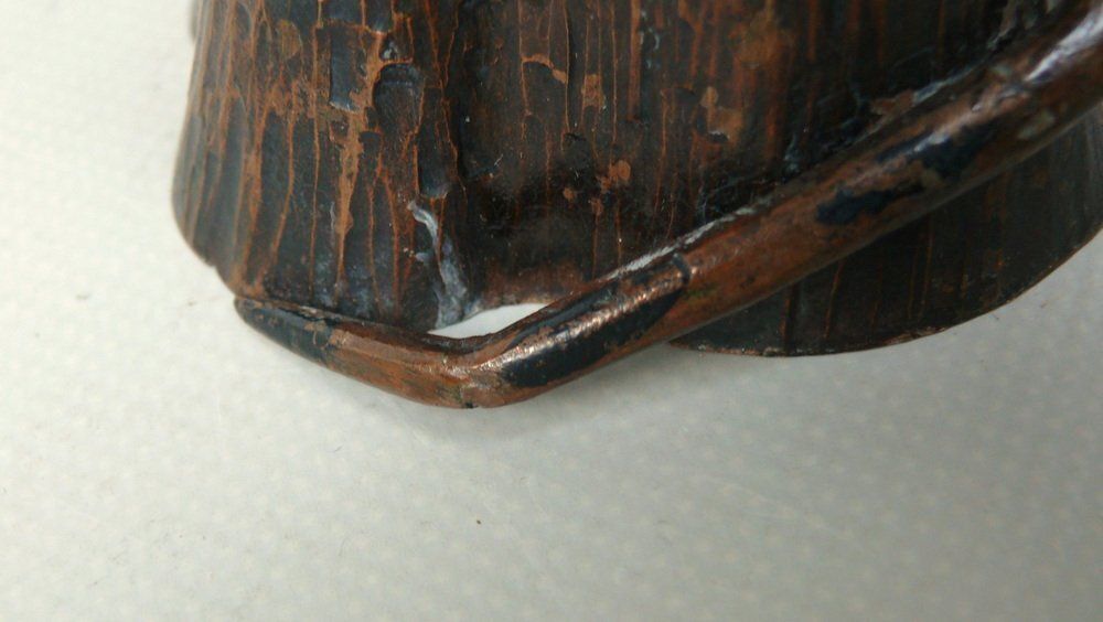 Art Small Art Nouveau Schlange Auf Baumstumpf In Copper, 1890s photo