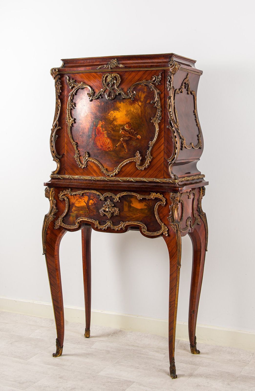 19th Century French Vernis Martin Kingwood Cabinet On Stand With Ormolu Mounts photo 6950.0