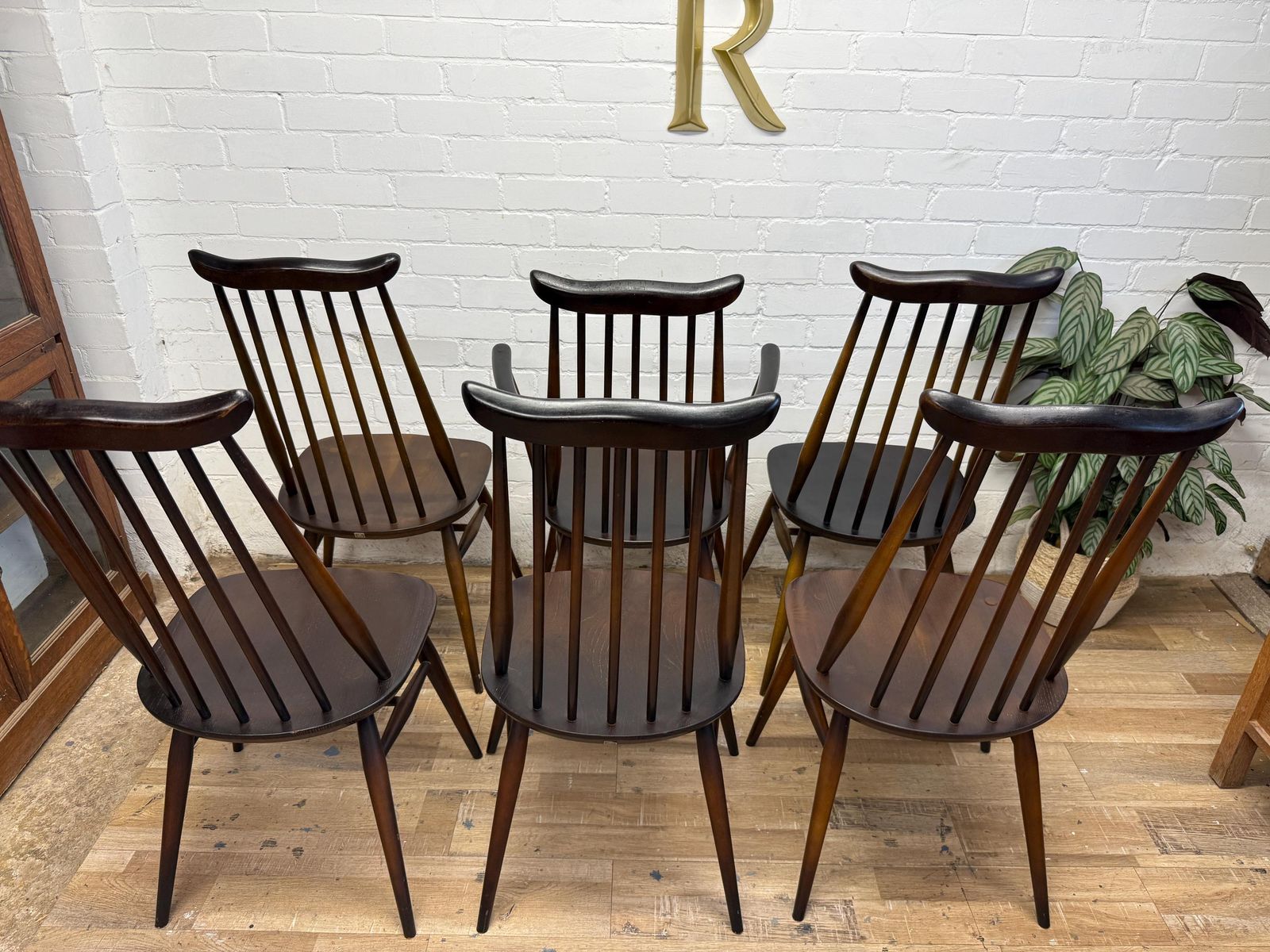 Ercol Goldsmith Dining Chairs – Set Of 6 (Including Carver) photo buy