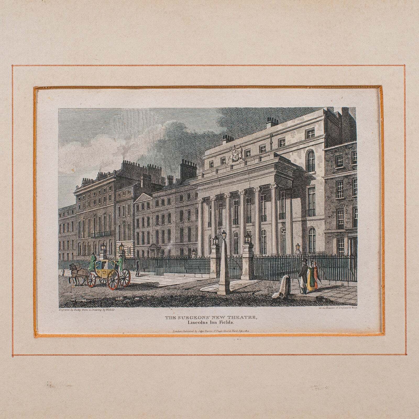 Antique Hospital Picture, Lincoln's Inn Fields, London, Art, Medical, Victorian photo Art