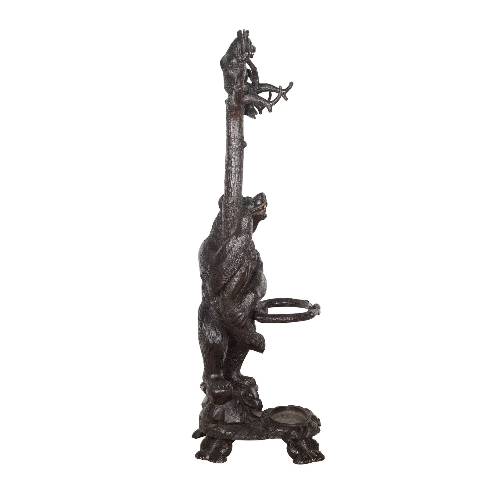 19th Century Carved Bear Hall Stand photo vintage
