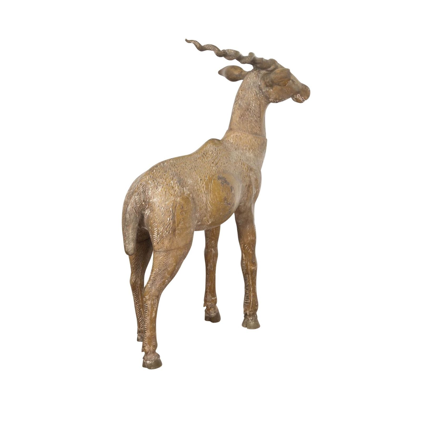 photo furniture Lifesize 19th Century Quirky Carved Wood Antelope