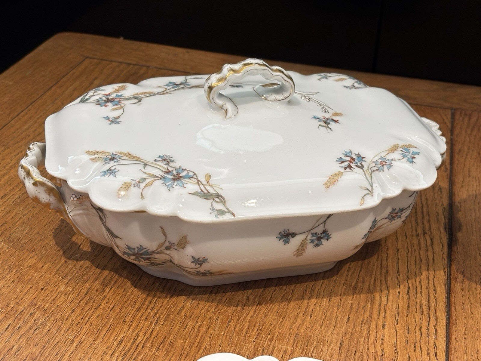 Antique H&C Haviland Depose Limoges Shleiger Tureens And Serving Platter photo for sale