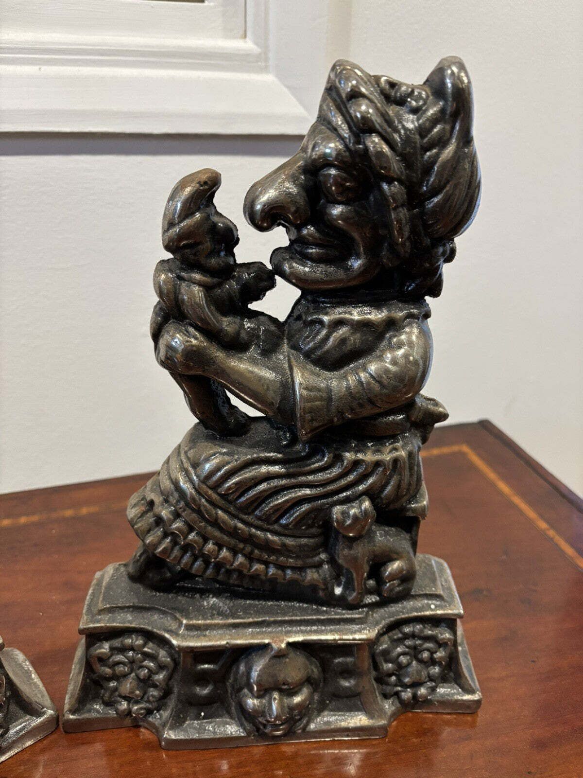 Cast Iron Punch And Judy Door Stops. photo for sale