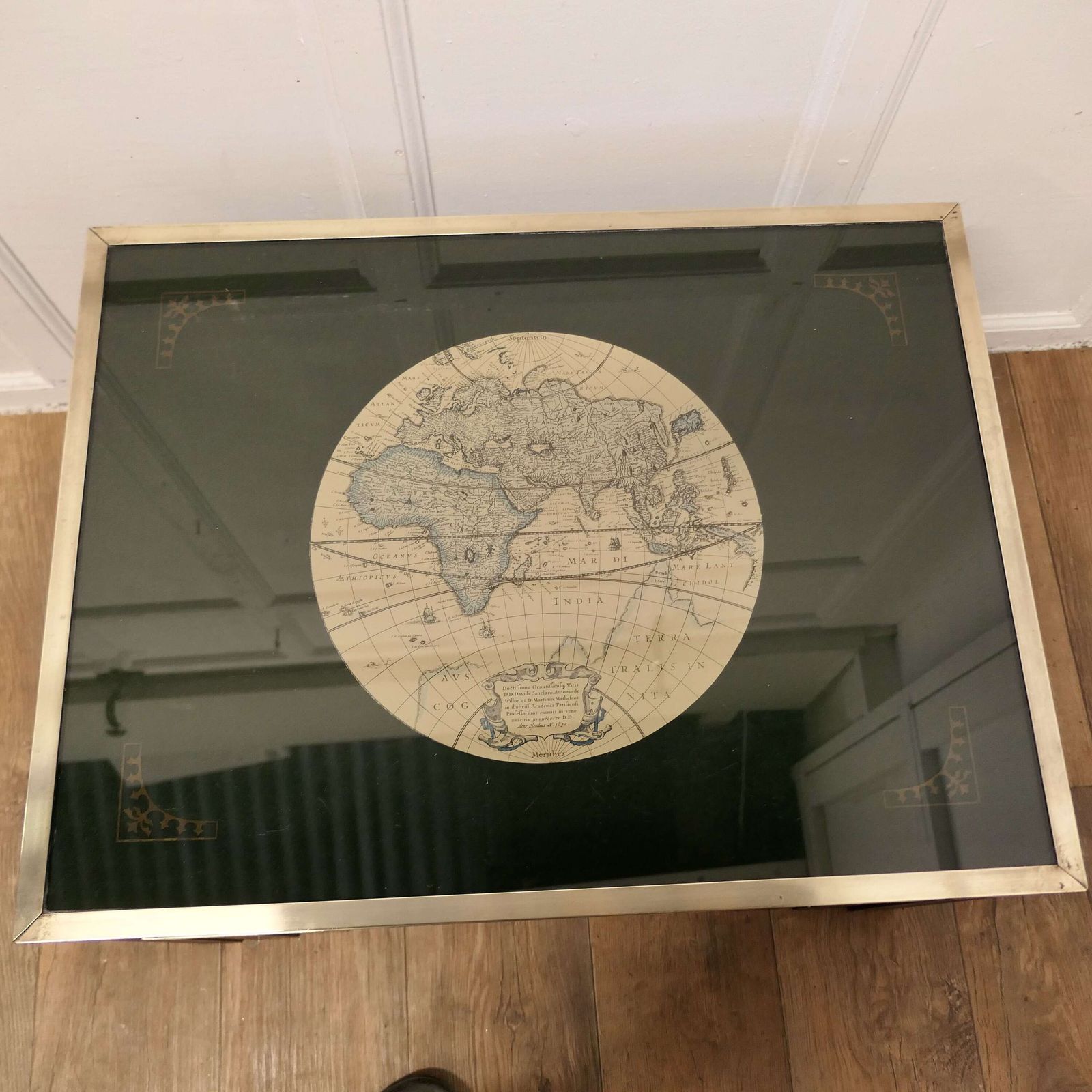 Mid Century Maison Jansen Campaign Style Large Nest Of 3 Tables photo for sale