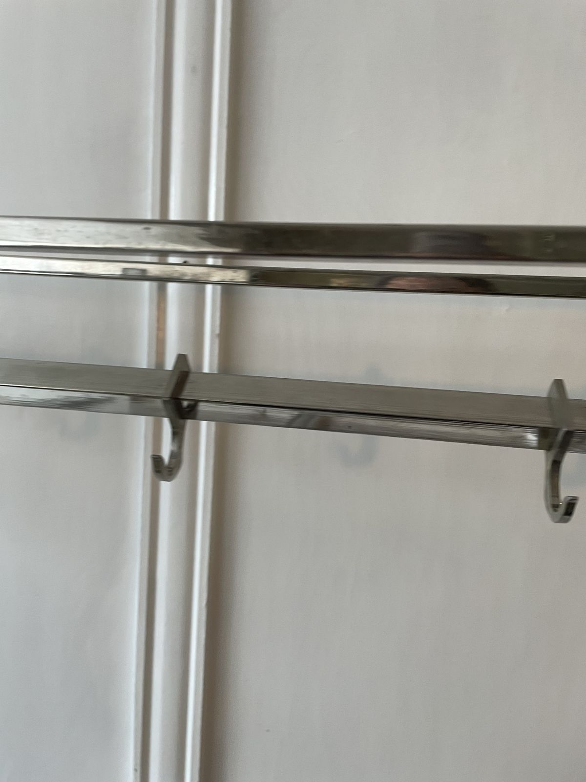 Antique Art Deco Nickel Hat Coat Shelf C1920 photo Home Decor