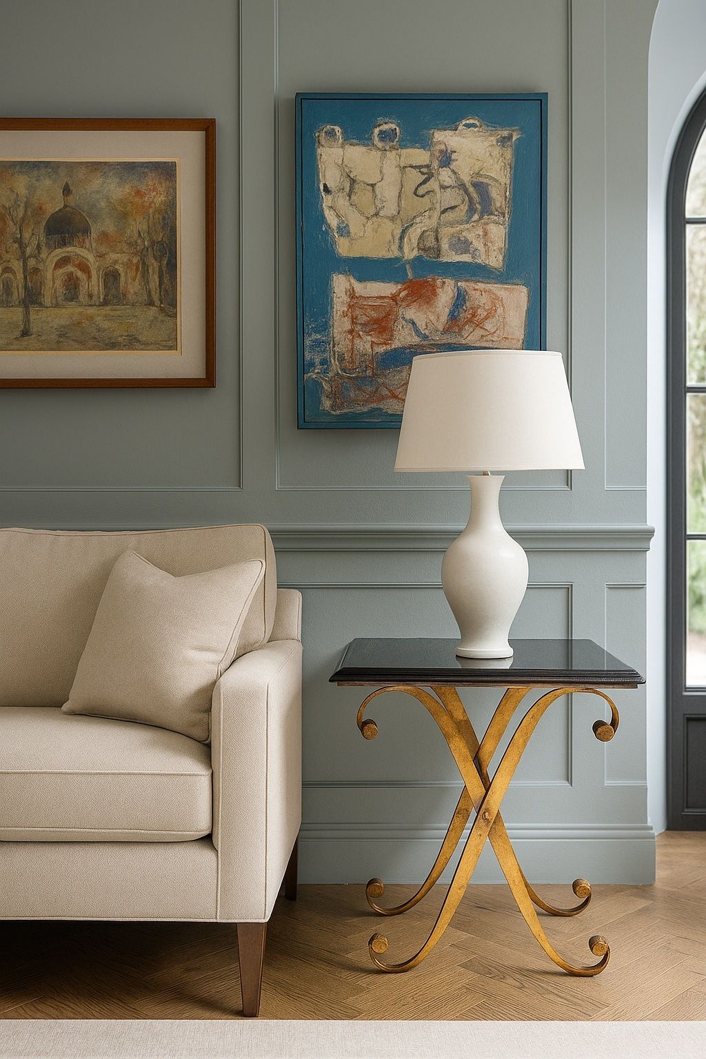 1250.0 Pair Of Granite Gilt Metal Side Tables photo