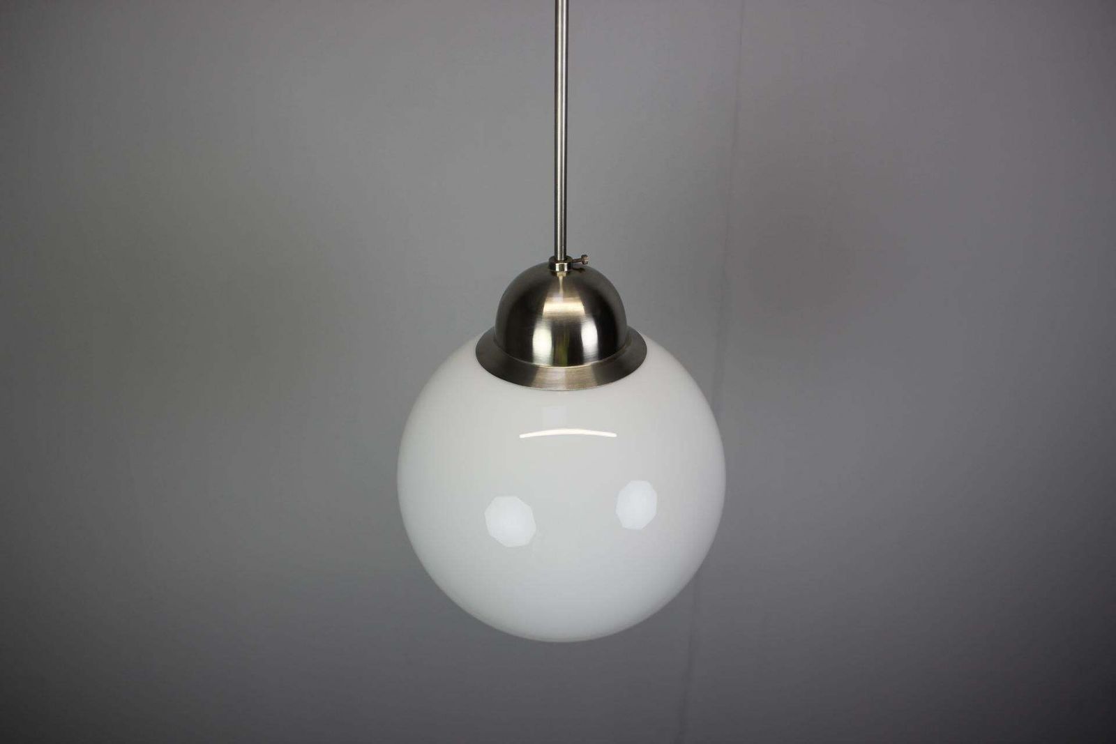 Art Deco Glass Globe Pendant Chandelier, Europe, 1930s photo for sale