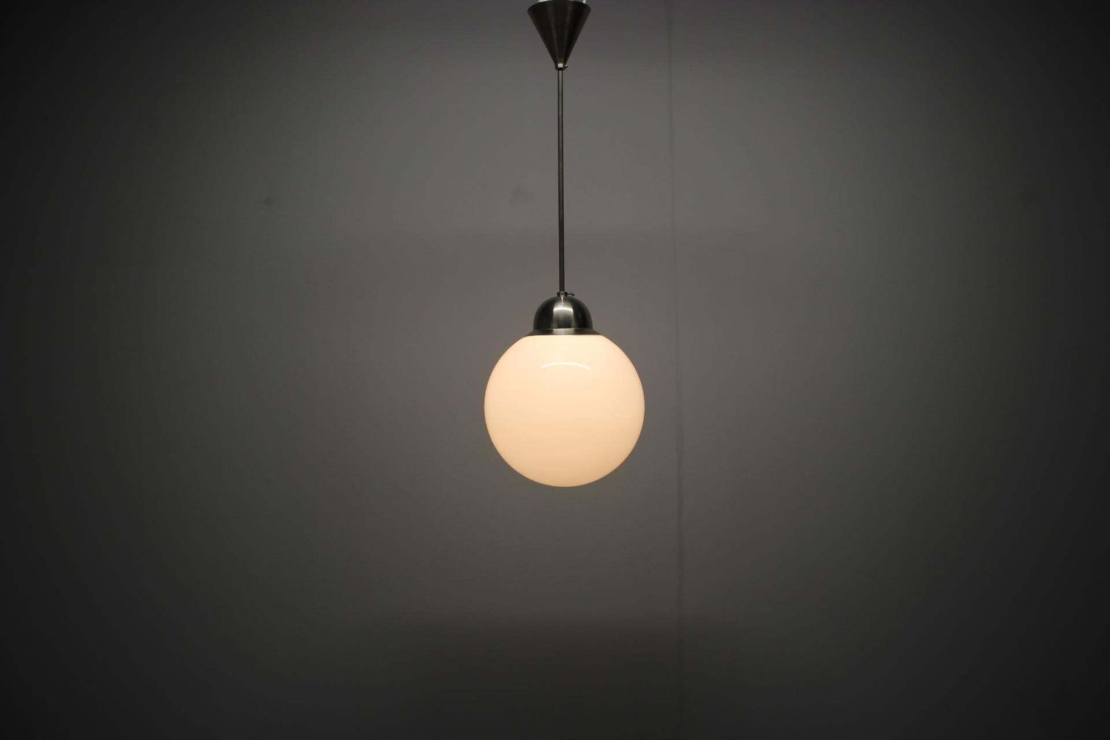 Art Deco Glass Globe Pendant Chandelier, Europe, 1930s photo buy