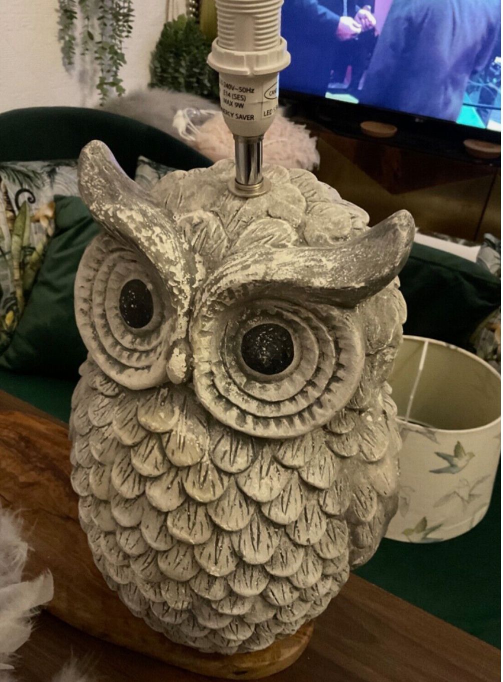 Owl Table Lamp One Of A Kind Handcrafted Bird Lamp photo Lighting
