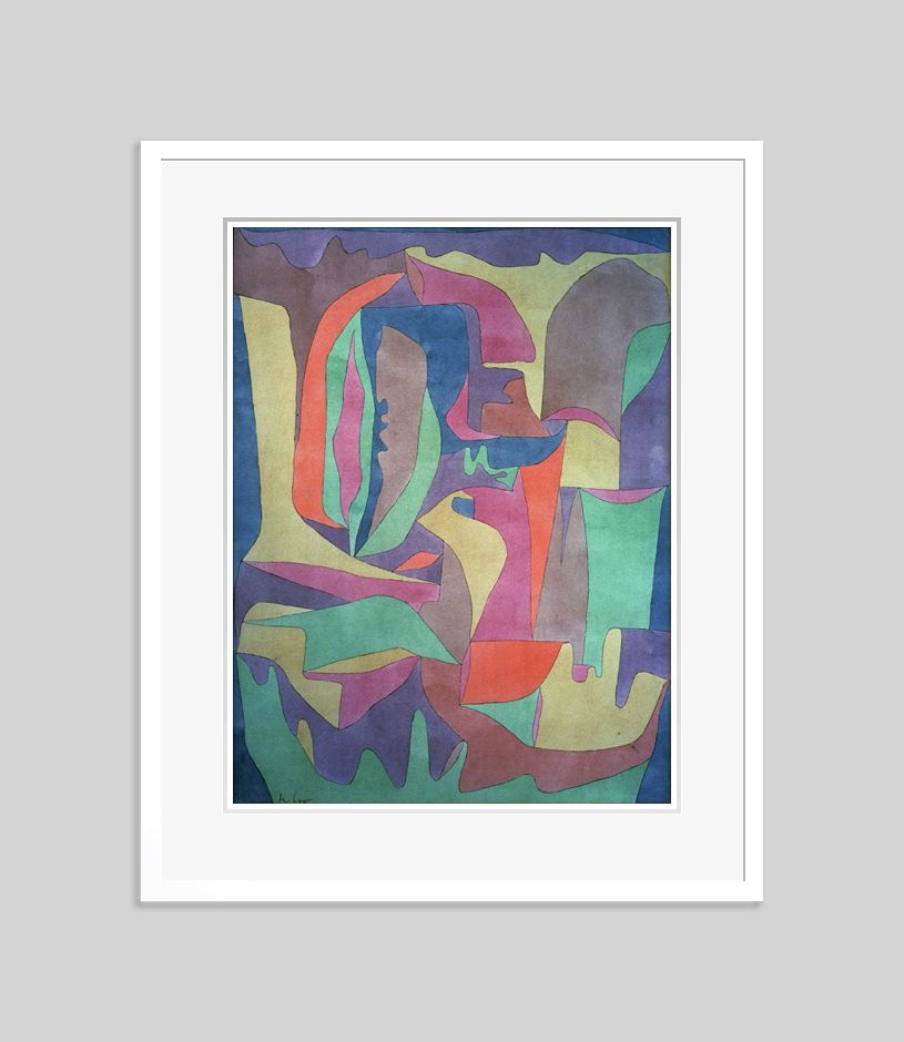 Paul Klee 'Landscape' Archival Pigment Print Framed In White