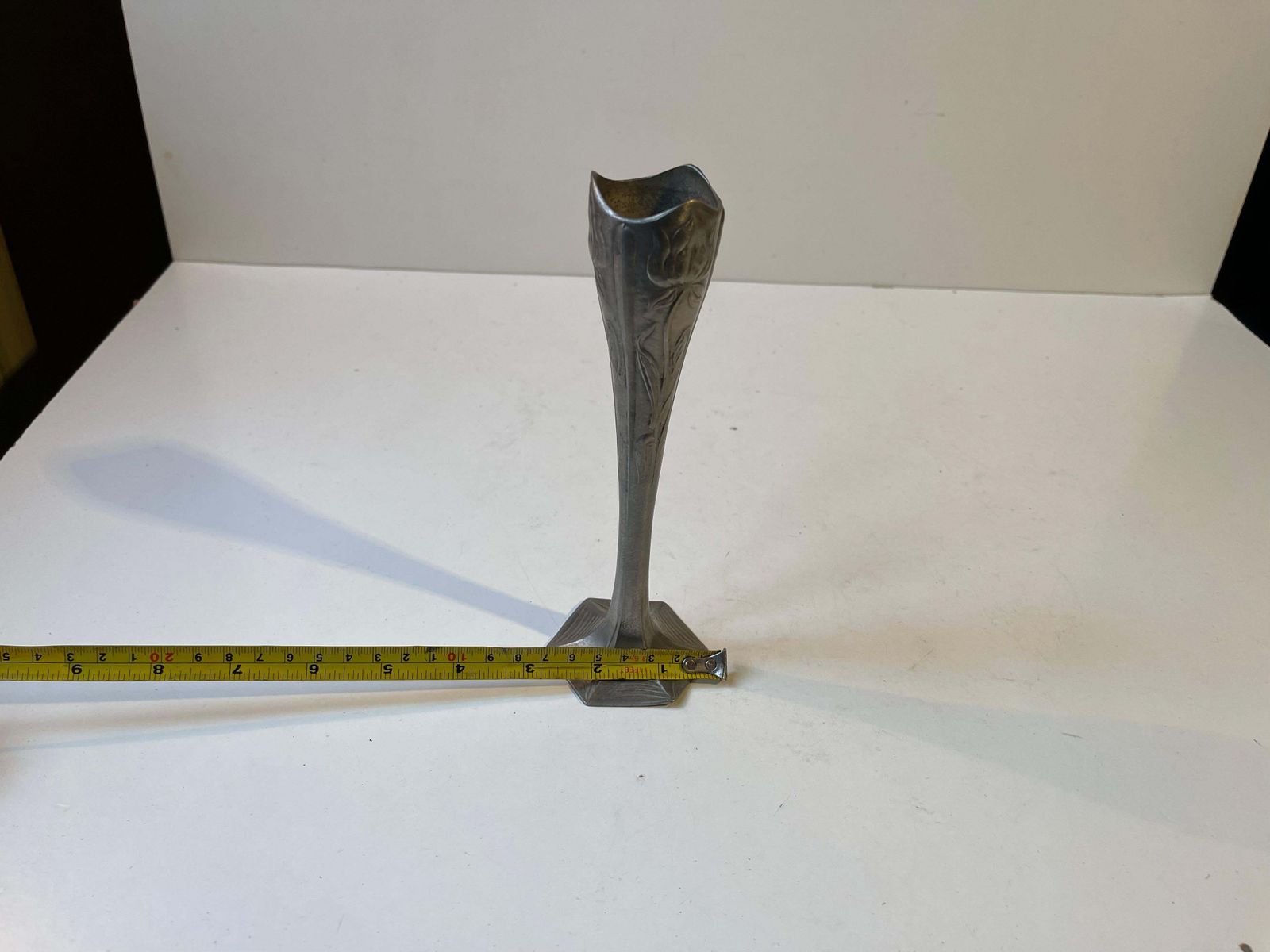 photo for sale Art Nouveau Kayserzinn Pewter Iris Vase By Hugo Leven