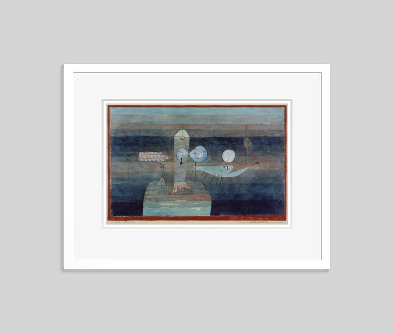Paul Klee 'Good Fishing Spot' Archival Pigment Print Framed In White