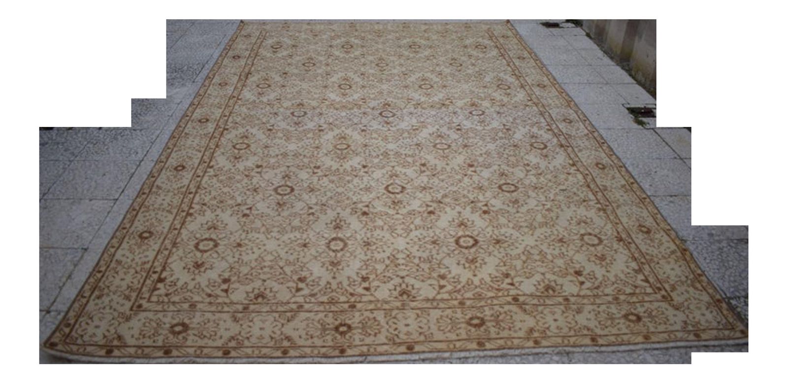 Vintage Distressed Oushak   6'8" X 10'5''
