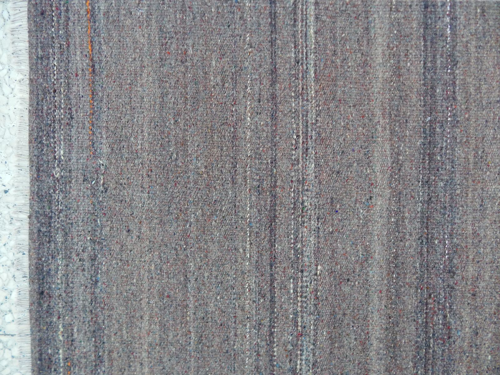 Turkish Gray Kilim Rug 4'11" X 5'1" photo furniture