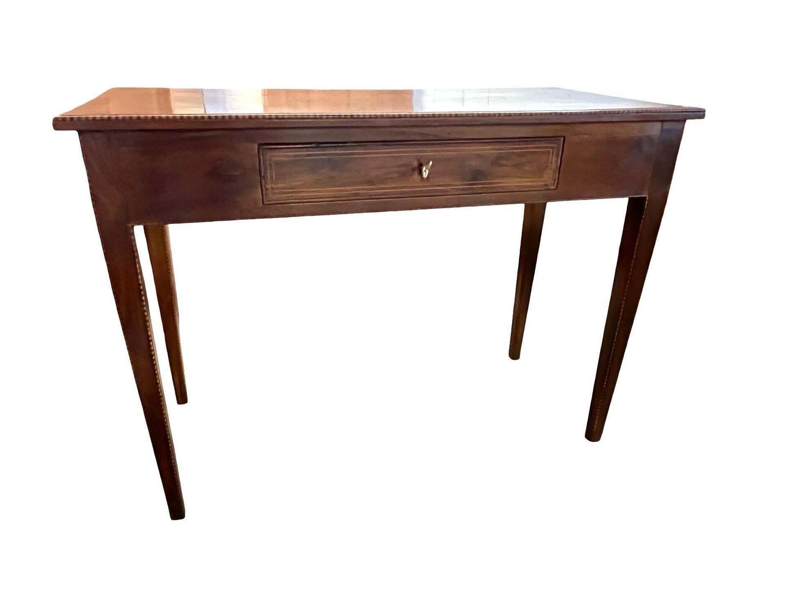 18th Century Italian Walnut Writing Desk / Side Table With Inlay photo 3123.0