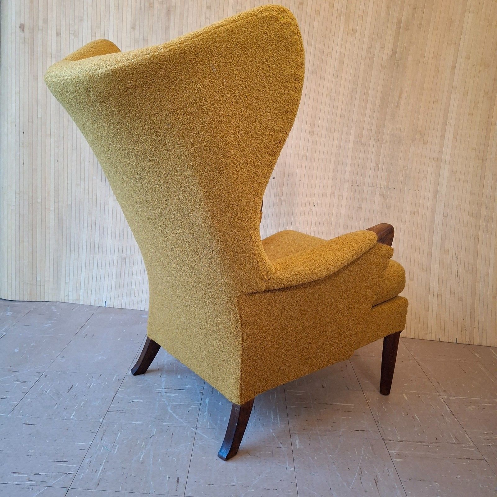 photo for sale Fab Vintage Parker Knoll Pk757 Papa Bear Chair Armchair Ochre Mustard Boucle