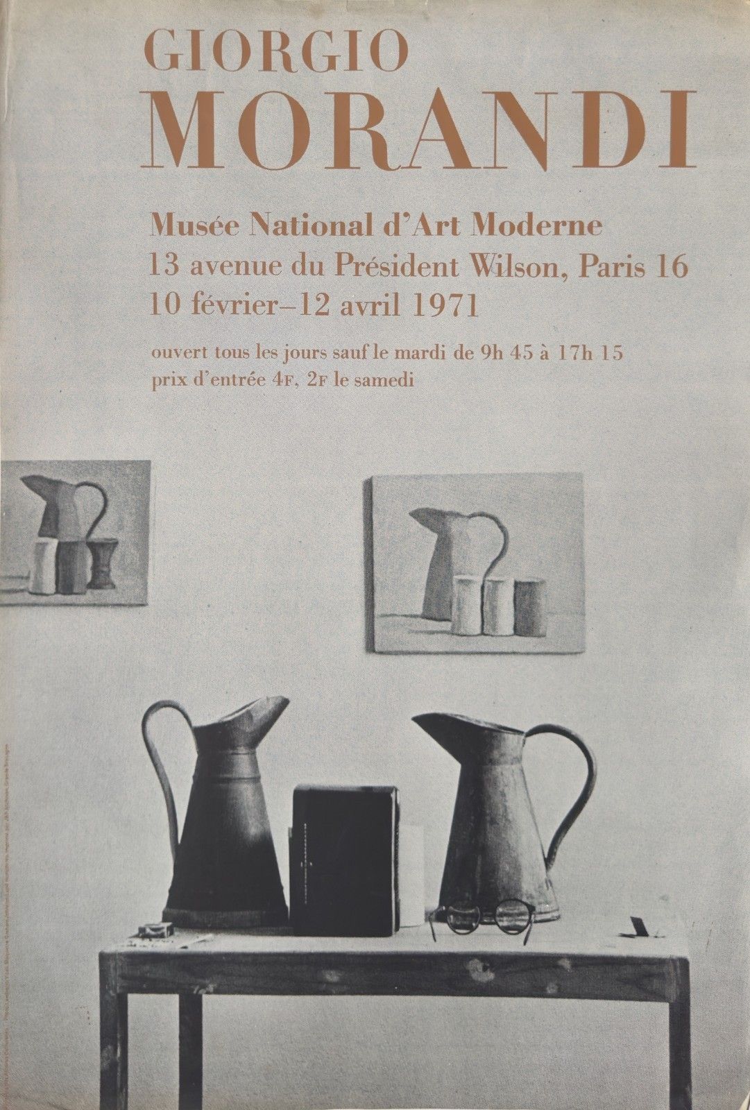 Giorgio Morandi Exhibition Poster Paris Musée National D'art Moderne 1971