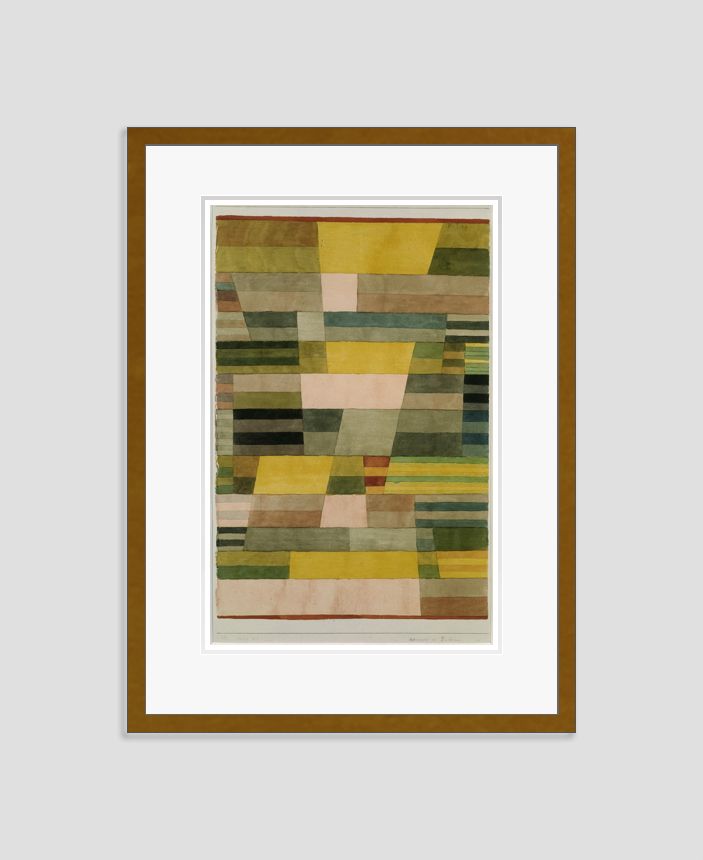 Paul Klee 'Monument' Archival Pigment Print Framed In Brown