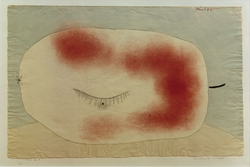 Paul Klee 'Suffering Fruit' Archival Pigment Print Framed In Brown photo furniture