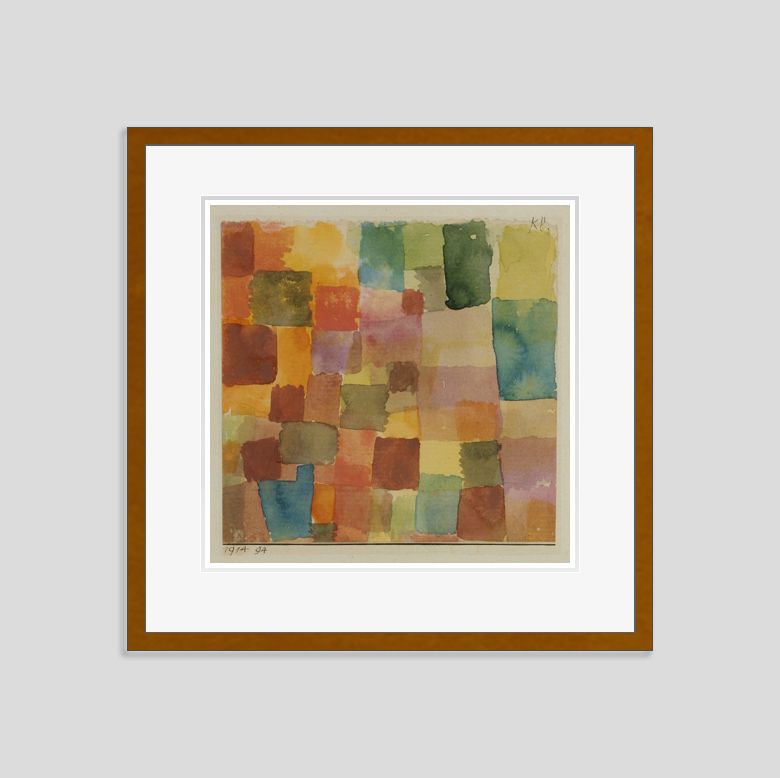 Paul Klee 'Untitled' Archival Pigment Print Framed In Brown