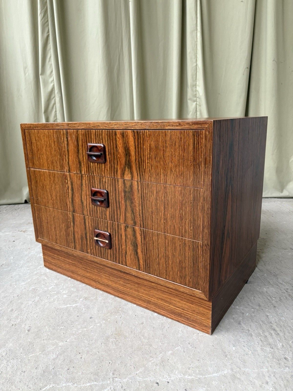 Vtg Mid Century Compact Rosewood Drawers Bedside Scandi Danish Retro R988 photo buy