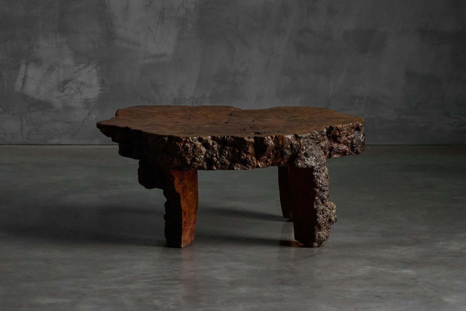 Organic Burl Wood Coffee Table, France, 1950s photo for sale