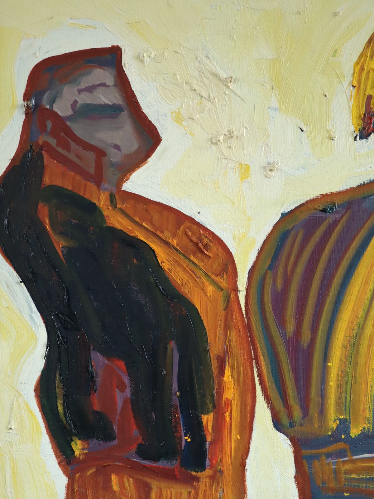 The Exchange Oil Painting, Mid 20th Century photo vinterior