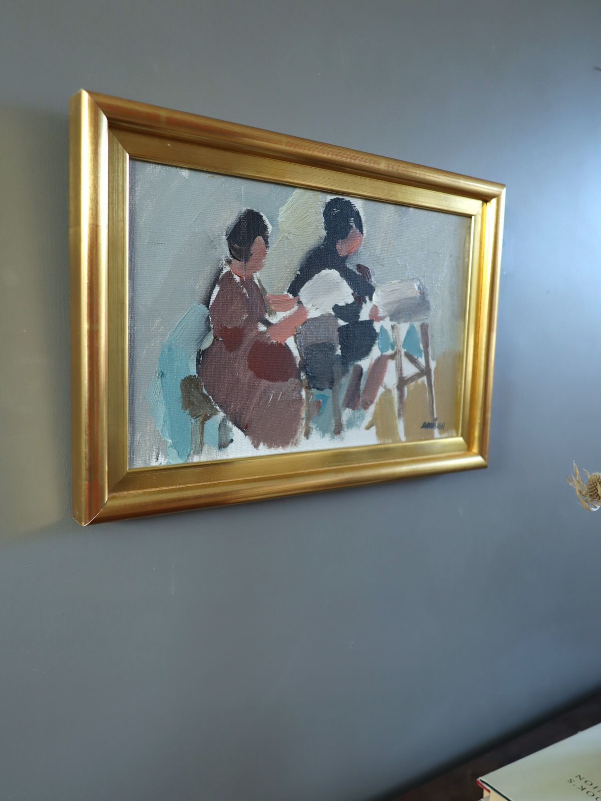 The Craft Of Two Oil Painting, Mid 20th Century photo 468.0