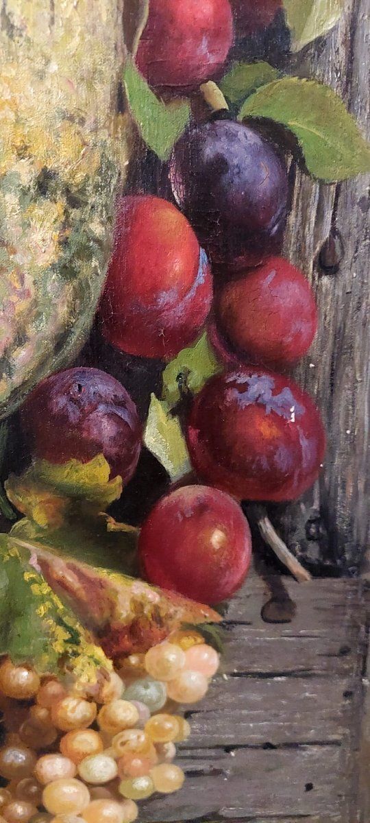 photo furniture Zingoni Aurelio Florence 1853 1922, Oil On Canvas, Still Life