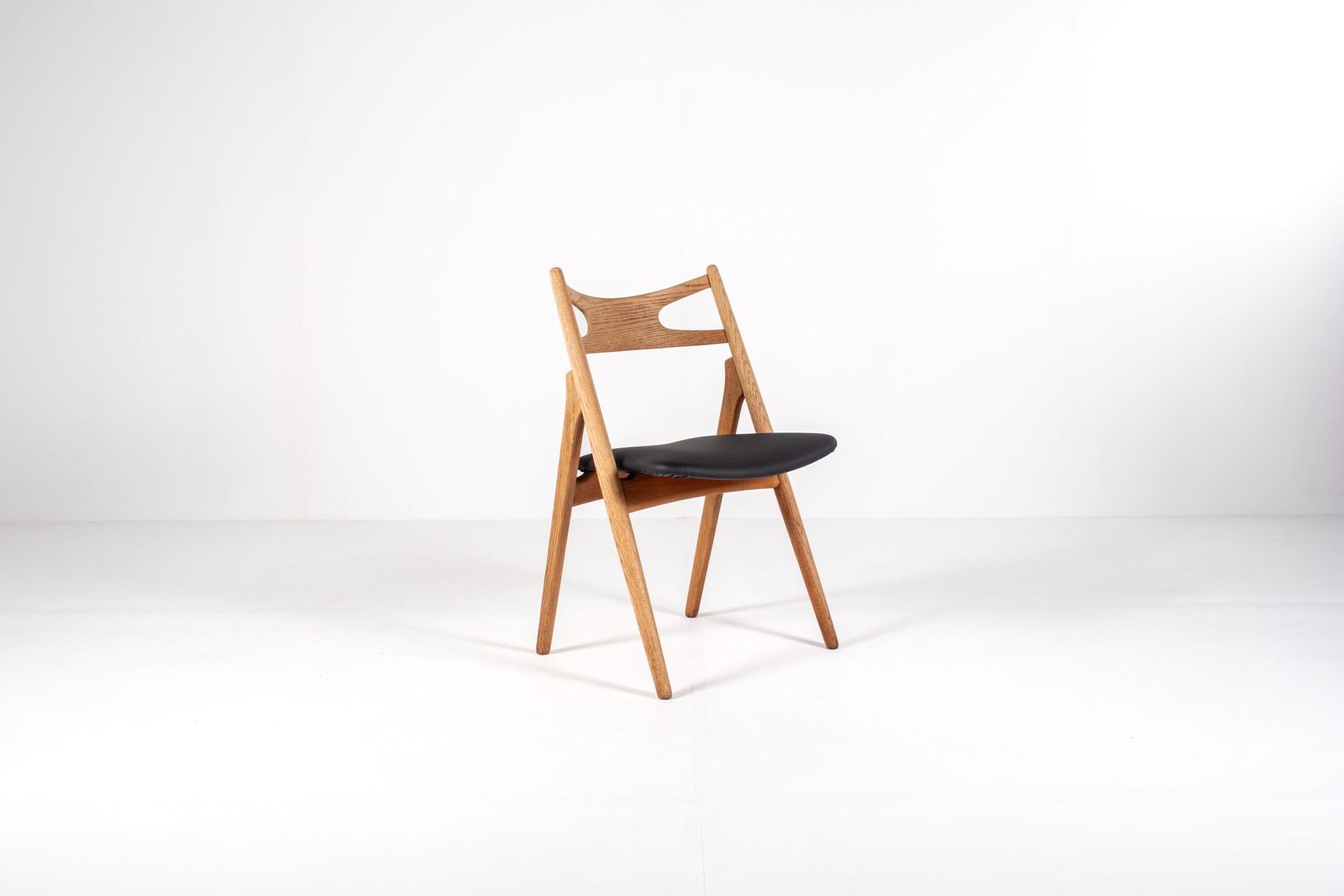 4448.0 Sawbuck Chairs By Hans J. Wegner – Set Of 5, Model Ch29, Oak, 1950s photo