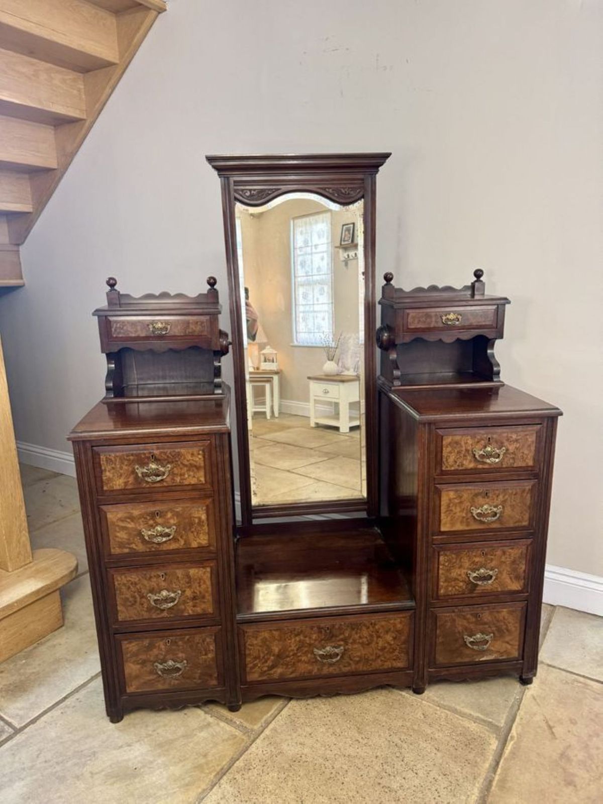 Fine Quality Antique Burr Walnut Dressing Table photo buy