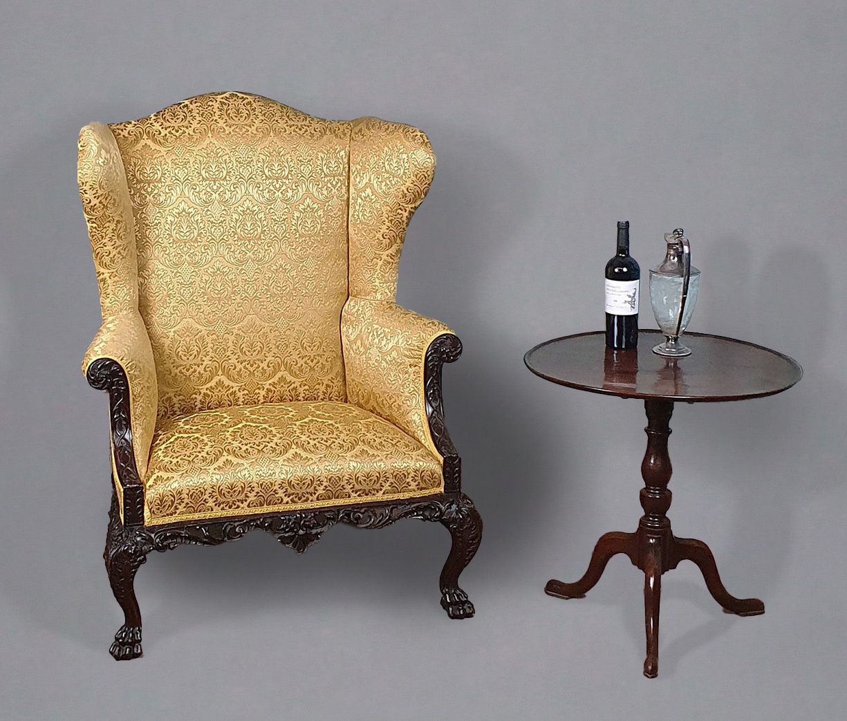 18th Century Wingback Chair In The Irish Manner C. 1765 photo vintage
