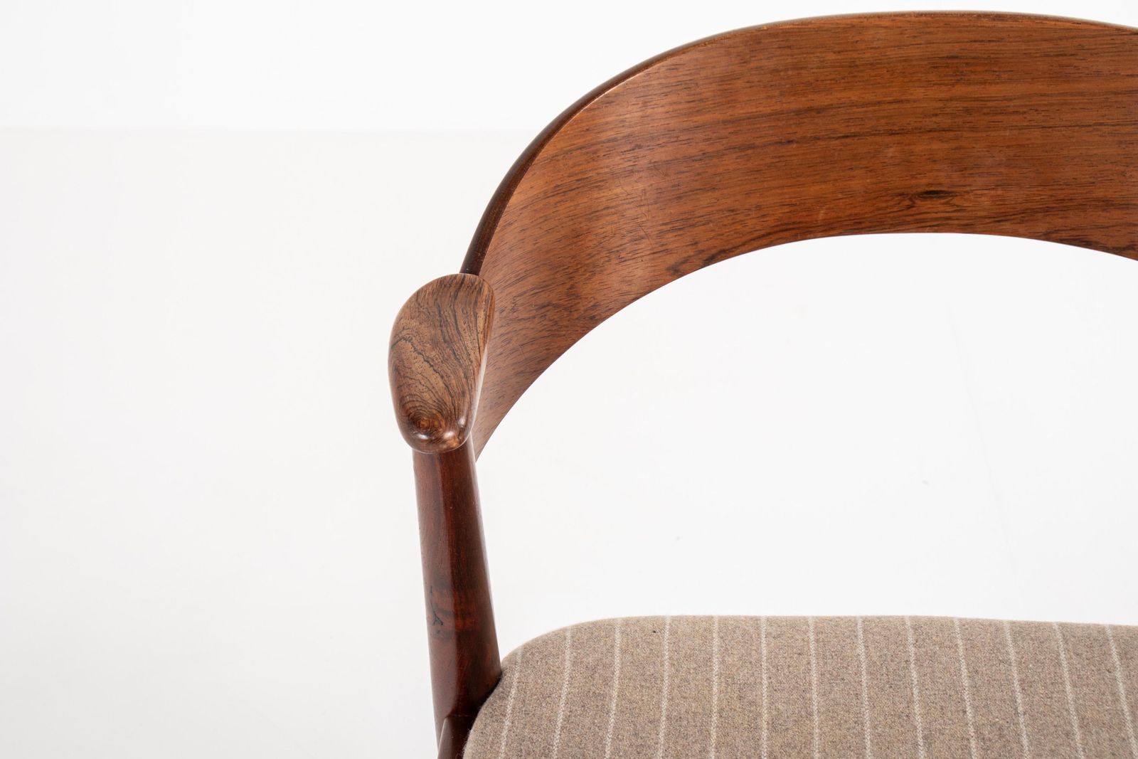 Vintage Korup Stolefabrik Chair In Rosewood – Newly Upholstered In Wool Fabric photo vinterior