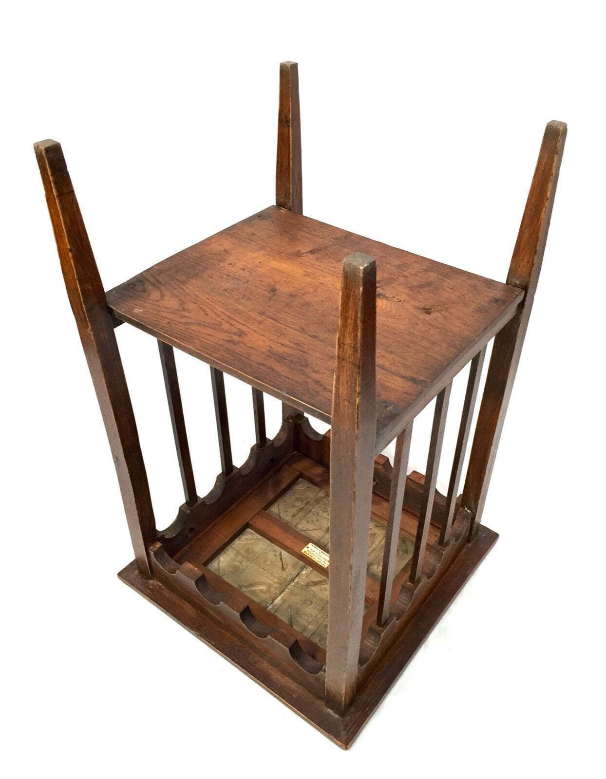 Antique Edwardian Arts And Crafts Oak Occasional / Lamp Table Green Tiles C.1910 photo buy