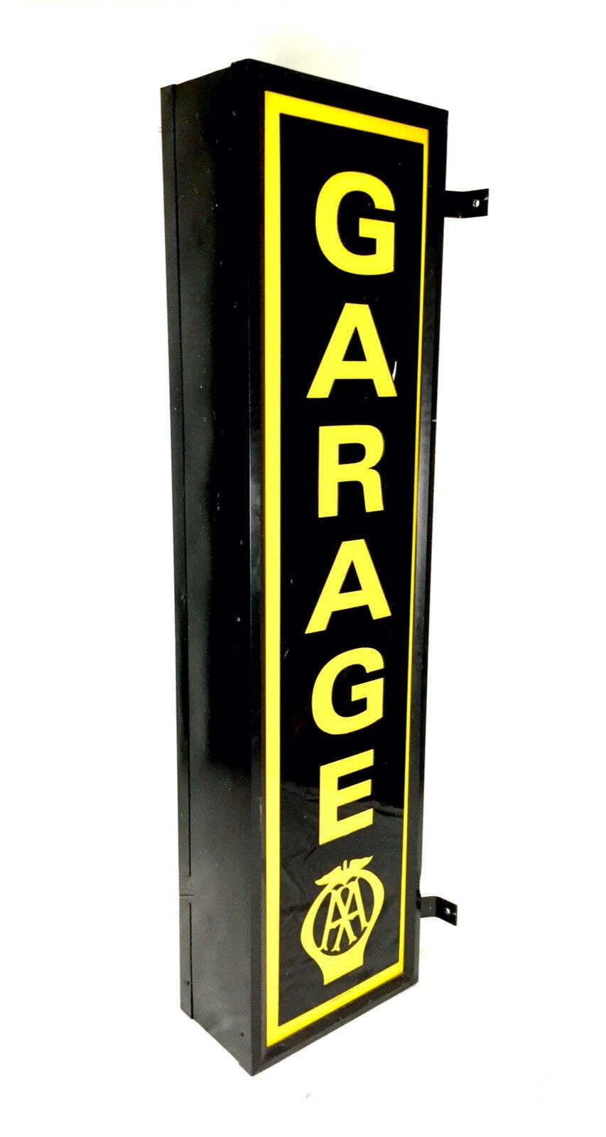 Antique Advertising Very Large Aa Garage Lightbox Sign Restored Working Order photo for sale